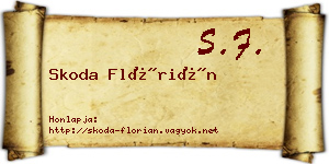 Skoda Flórián névjegykártya